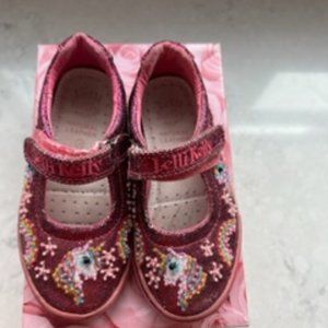 Lelli Kelly Pink/Purple Glitter Unicorn Shoes, Toddler Size 9.5 (Europe size 26)